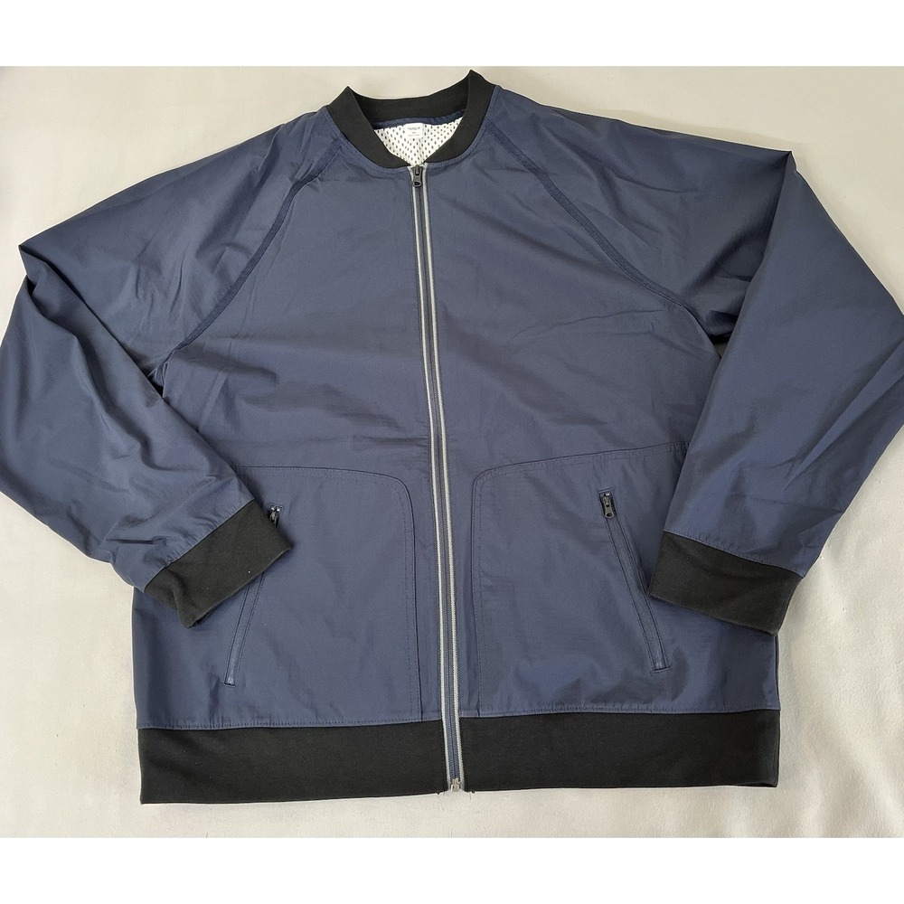 Old Navy Active Navy Blue Full Zip Long Sleeve Bomber Jacket Men's XXL